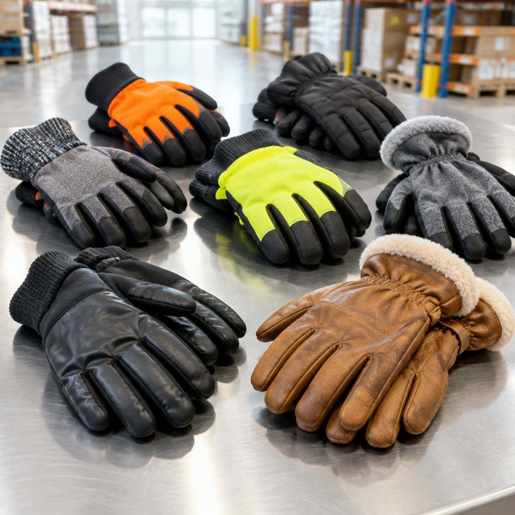 Insulated winter work gloves