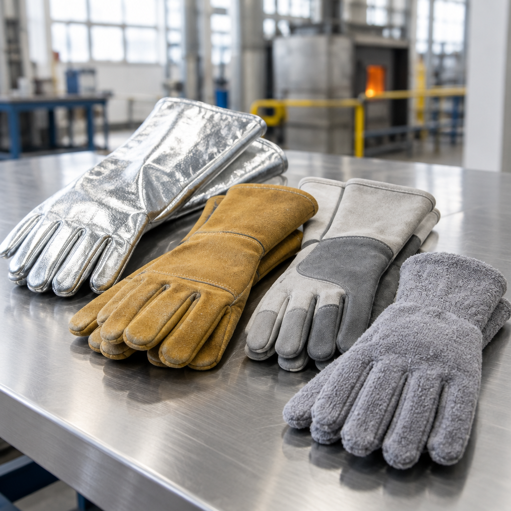 Heat-resistant and welding gloves