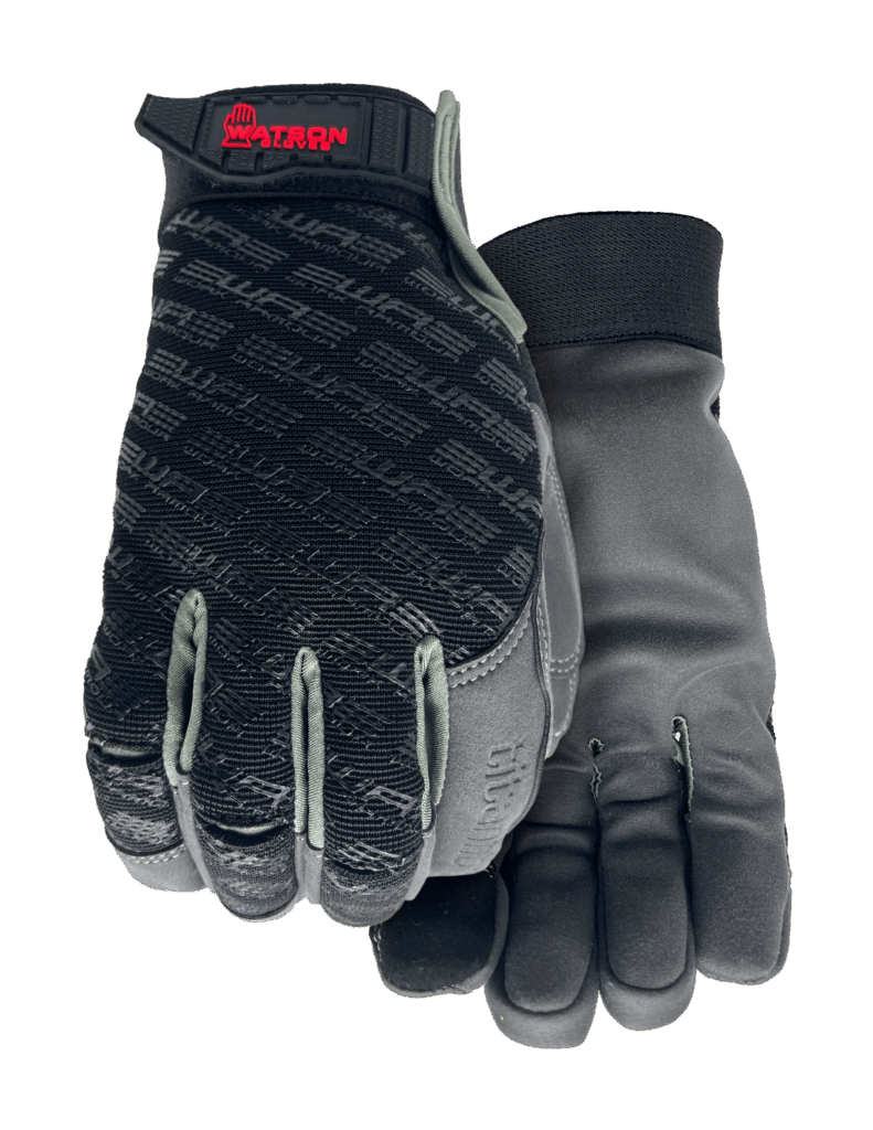 Gants de travail Watson 006 à paume en microfibre, noir et gris, la paire