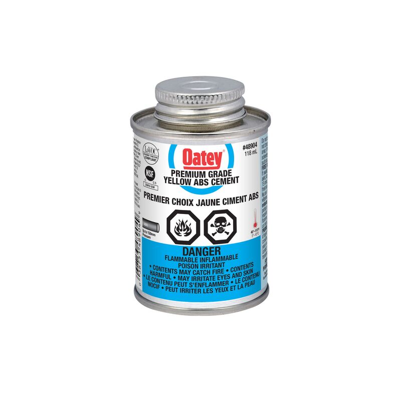 Colle pour ABS Oatey jaune de qualité supérieure, 118 mL