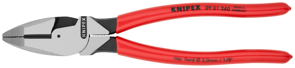 Pince universelle de monteur à levier renforcé Knipex 09 01 240, 9-1/2 po, tête New England
