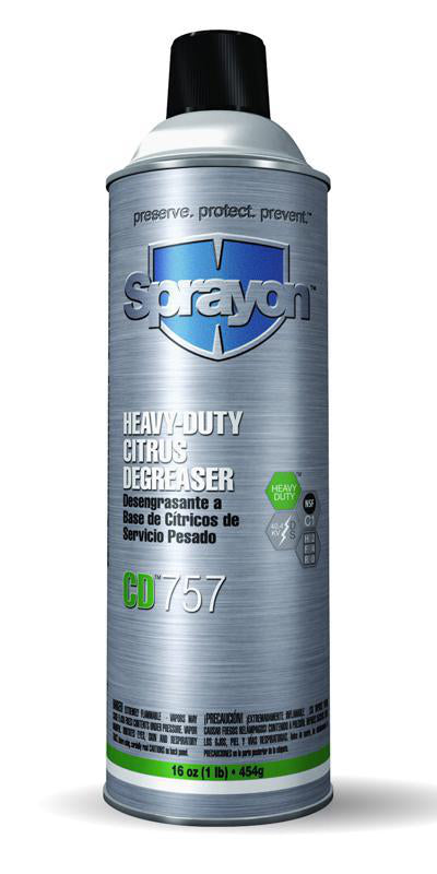Dégraissant aux agrumes à usage intensif Sprayon CD757 SC0757000, aérosol de 16 oz