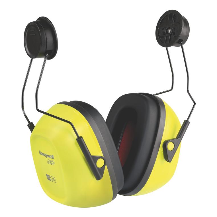 Coquilles antibruit passives Howard Leight 1035127-VS, fixation sur casque, jaune