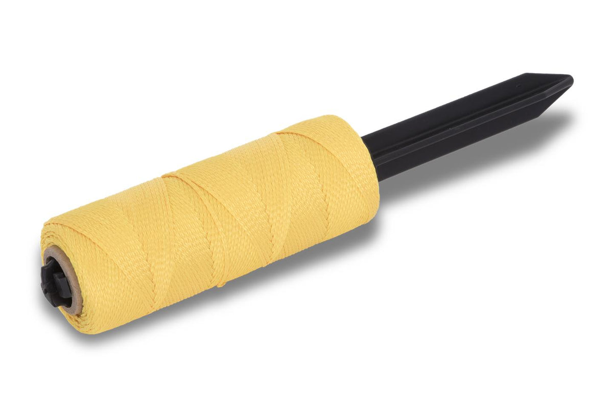 Dévidoir de cordeau à piquet rechargeable, 500 pi, nylon tressé jaune, Marshalltown SLW66FY
