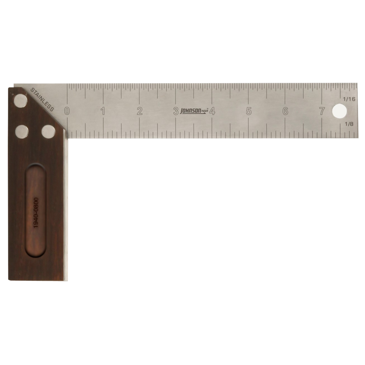 Équerre à chapeau en bambou carbonisé Johnson Level 1940-0800, 8 po