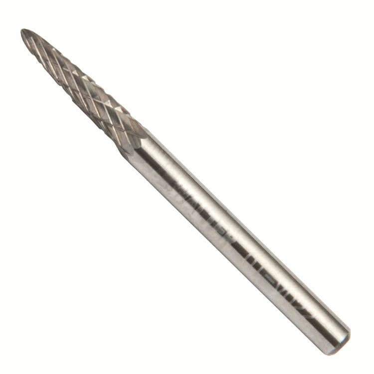 Fraise rotative en carbure Walter 01V022 SF-42, arbre à bout rond, taille double, queue 1/8 po
