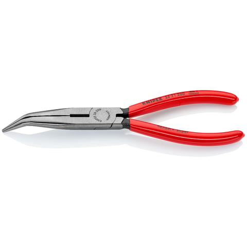 Pince à becs demi-ronds longs coupante Knipex 26 21 200, 200 mm, coudée à 40°