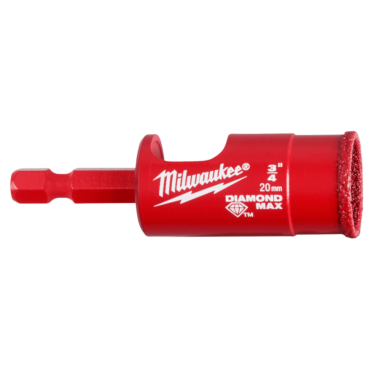 Scie cloche diamantée à tige Milwaukee 49-56-0515, 3/4 po