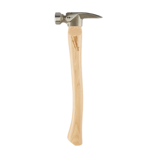 Marteau de charpente Milwaukee 48-22-9419, face quadrillée 19 oz, manche en hickory