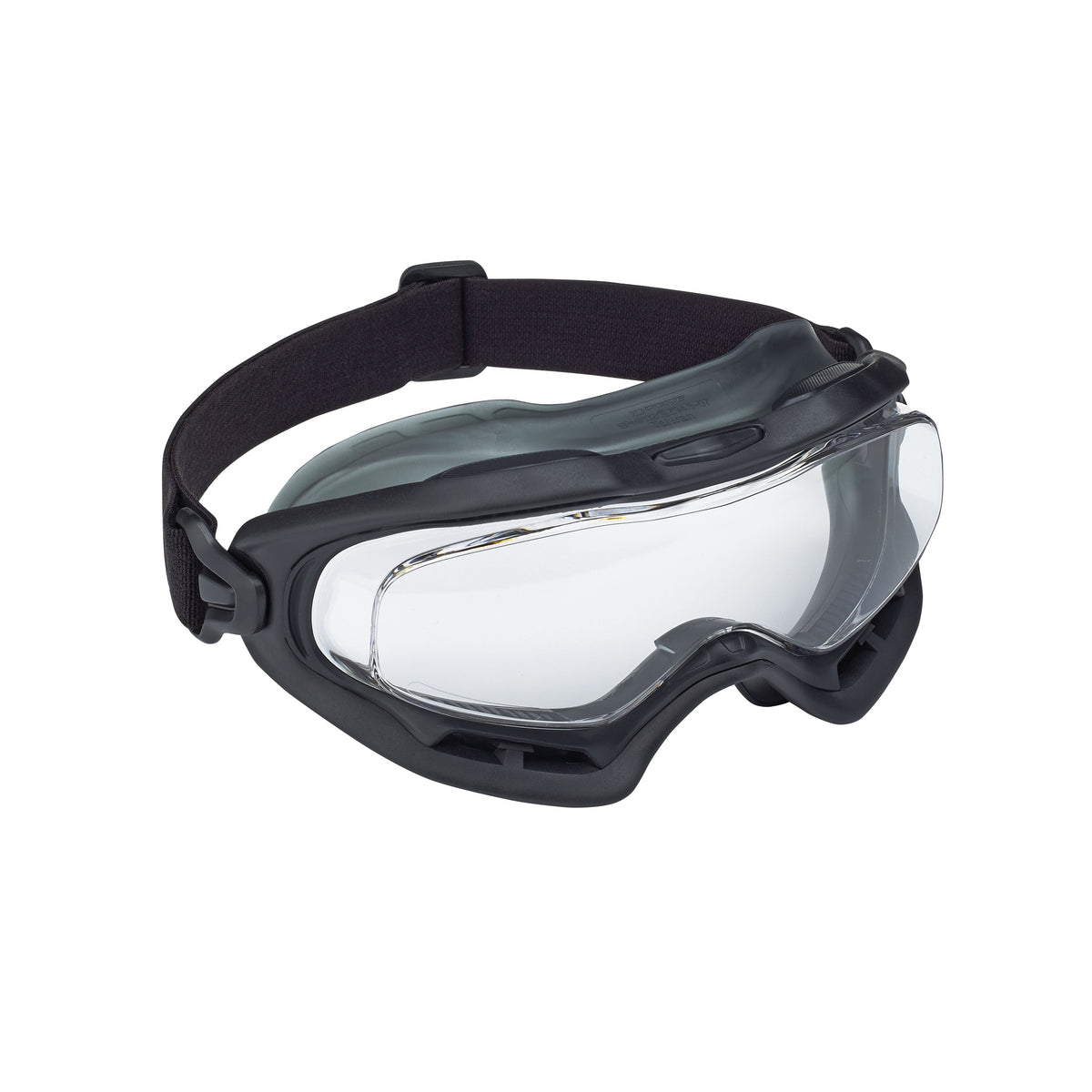 Lunettes-masque à ventilation indirecte Dynamic Safety EPMK01C Phantom OTG, monture noire, écran transparent