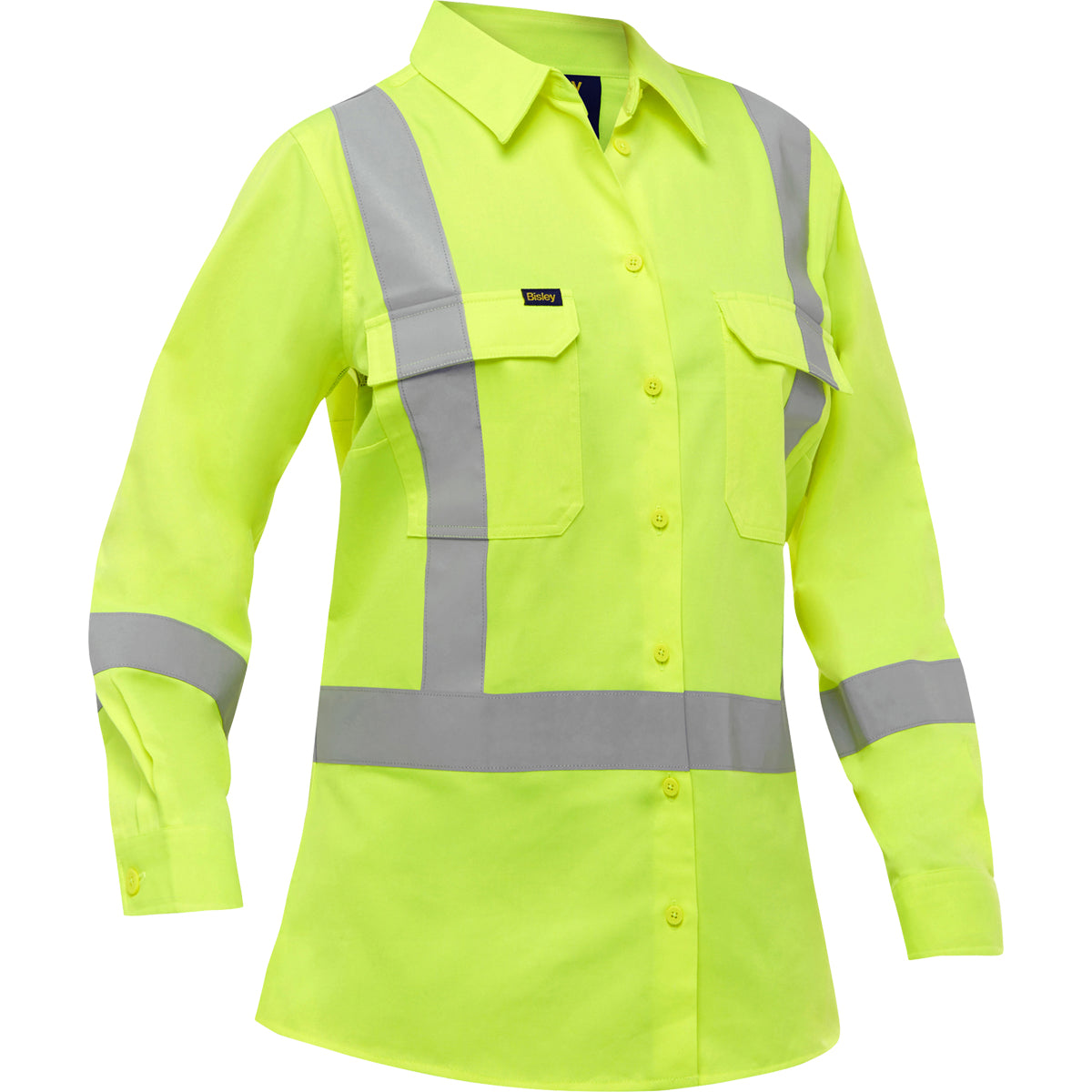 Chemise de travail pour femme à manches longues PC313W6166X, jaune haute visibilité, Bisley