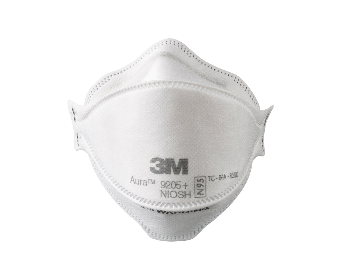 Respirateur à particules N95 3M Aura 9205+, pliage à plat, boîte de 20