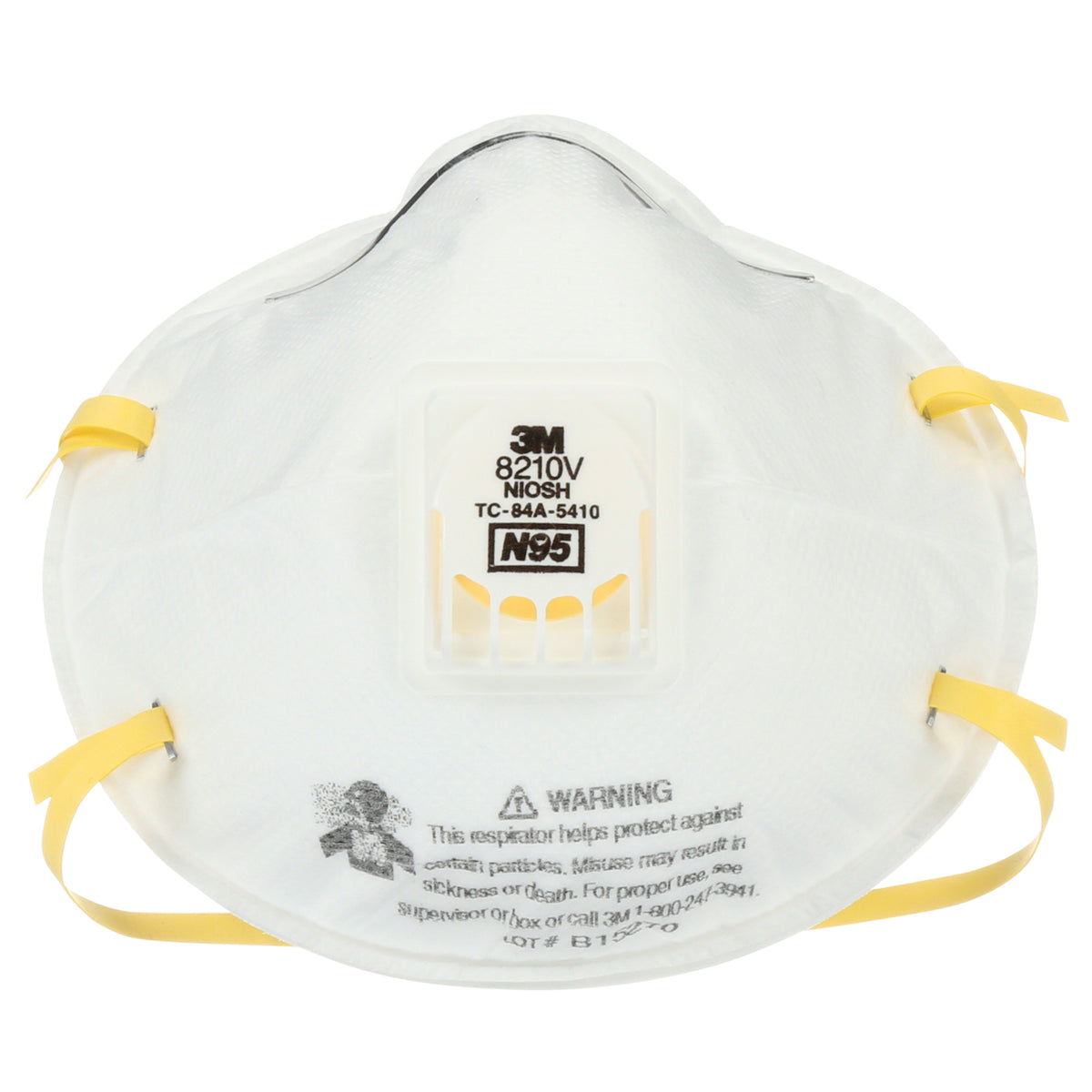Respirateur à particules N95 3M 8210V avec soupape Cool Flow
