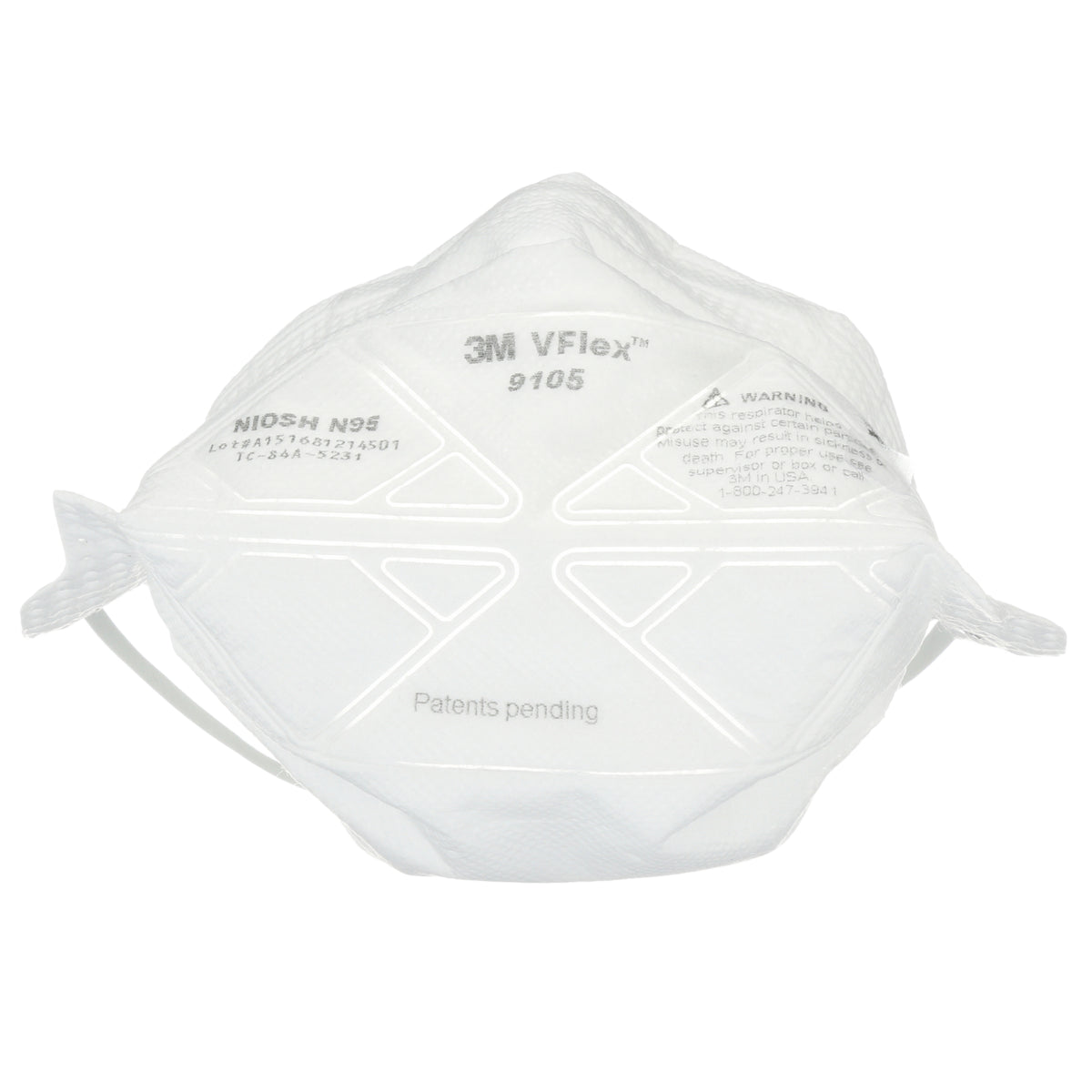 Respirateur à particules N95 3M V-Flex 9105S, petit, boîte de 50