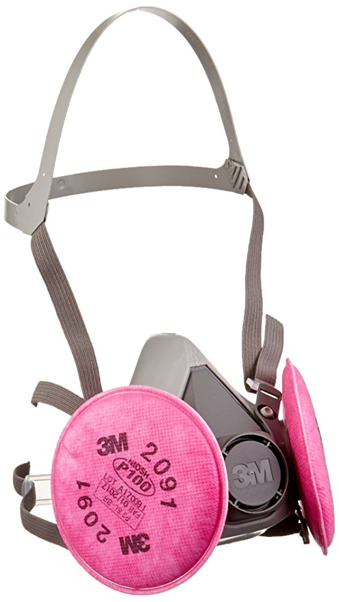 Demi-masque réutilisable 3M 6291, taille moyenne, avec filtres à particules 2091