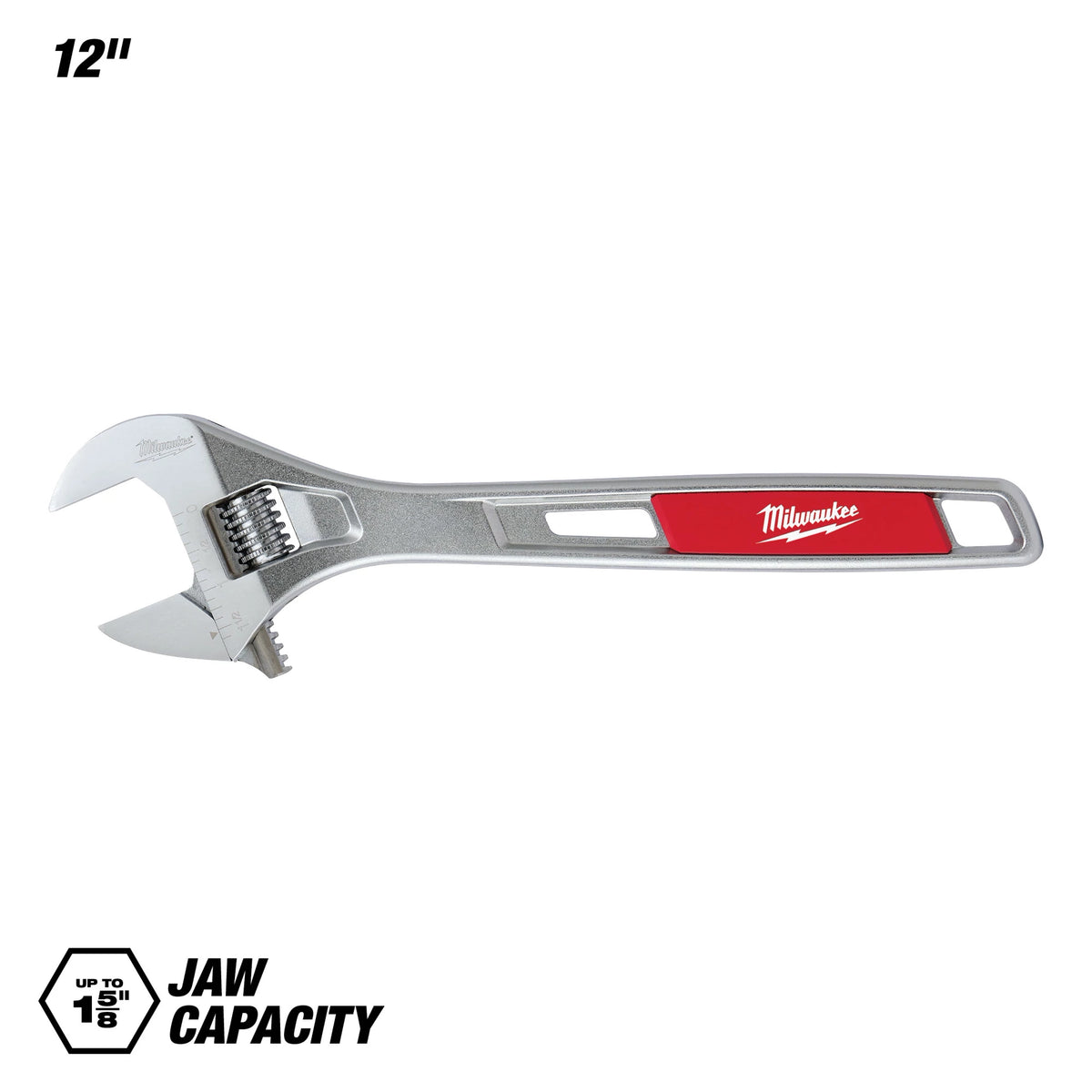 Clé à molette Milwaukee 48-22-7412, 300 mm (12 po), mâchoires parallèles, chromée