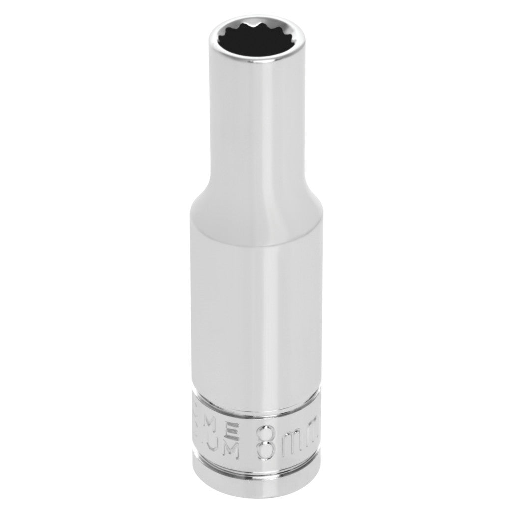 Douille longue Performance Tool W38708, 12 pans, 8 mm, carré 3/8 po