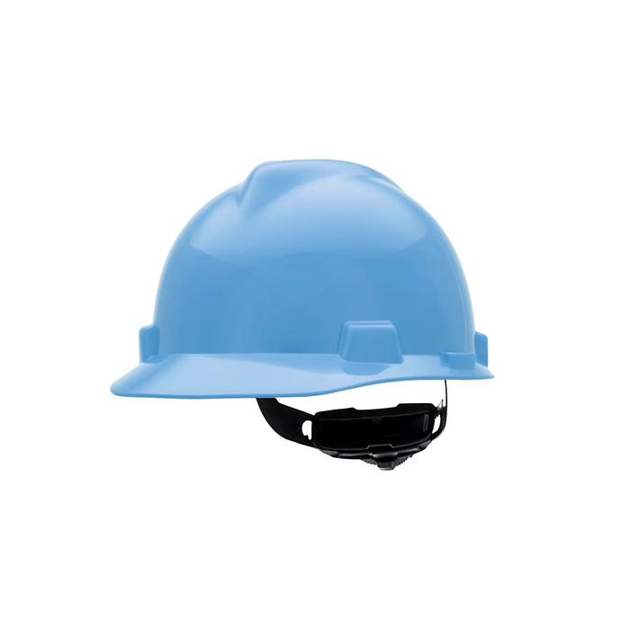 Casque de chantier à fentes MSA 495853, style casquette, bleu œuf de merle