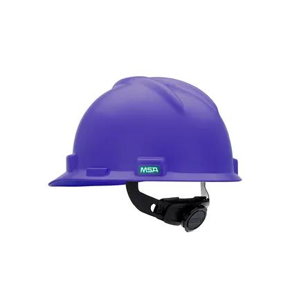 Casque de chantier à fentes MSA 495858, style casquette, violet