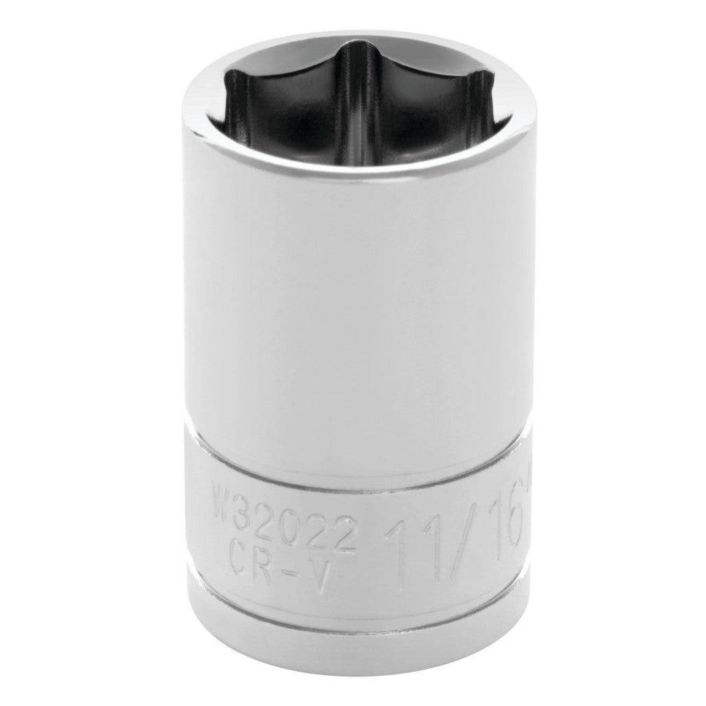 Douille Performance Tool W32022, entraînement 1/2 po, 11/16 po, 6 pans