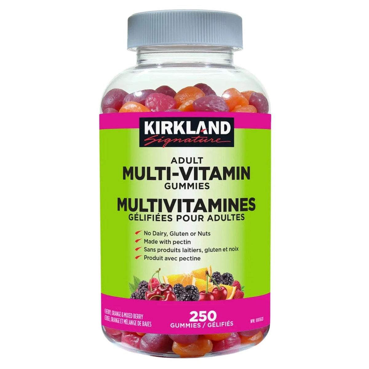Kirkland Signature Multivitamines Adultes – 250 Gommes