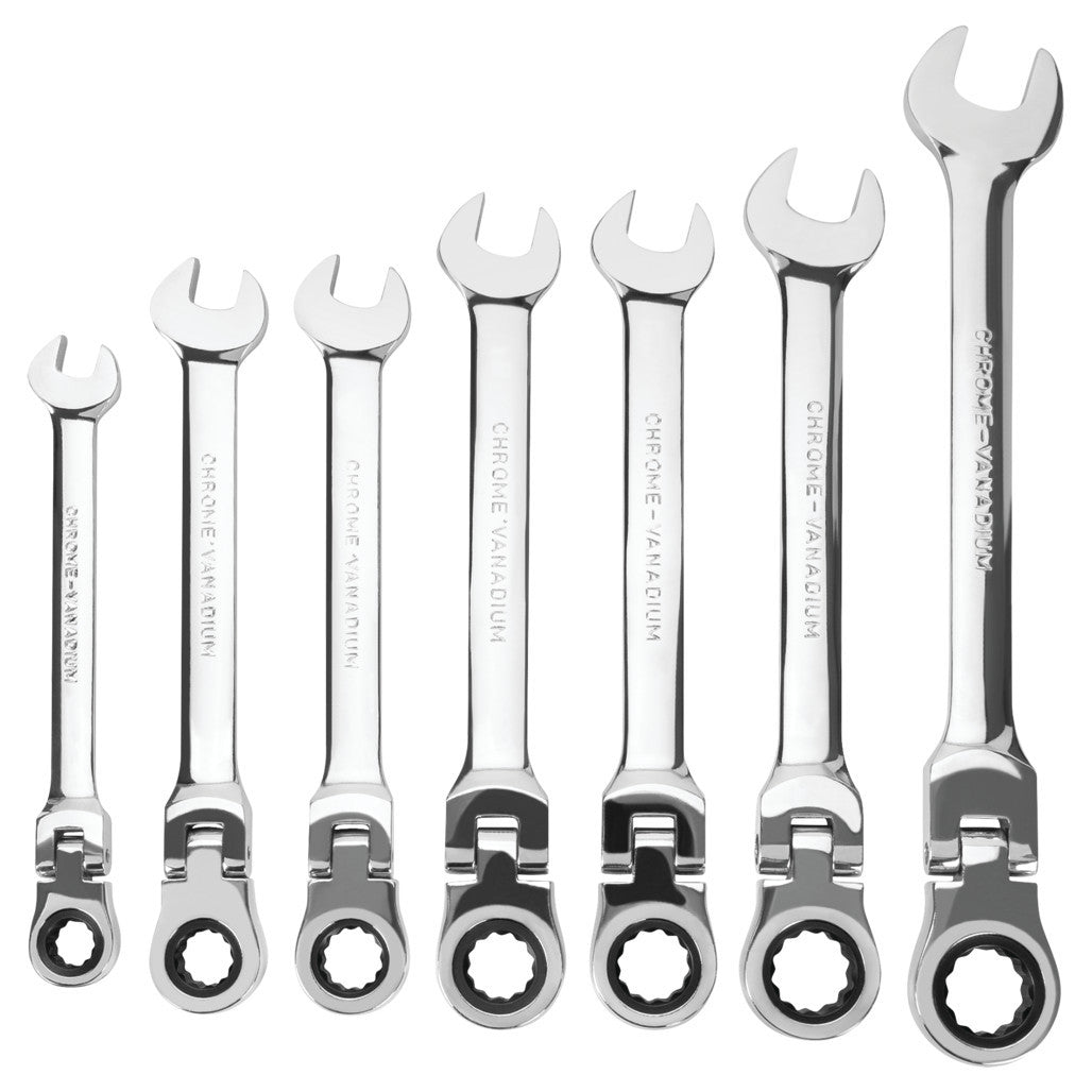 Jeu de 7 clés à cliquet articulées métriques Performance Tool W30637