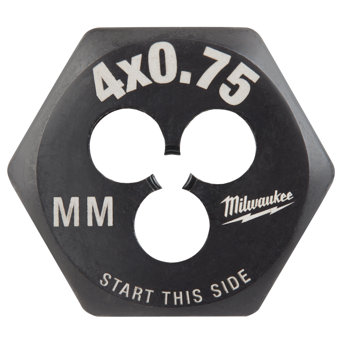 Filière hexagonale métrique Milwaukee 49-57-5320, M4 pas 0,75 mm, hexagone de 1 po