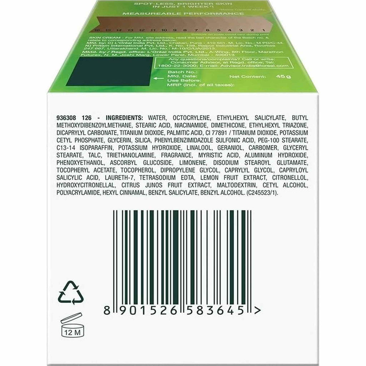 Garnier Crème Visage Vitamine C - Éclat & Luminosité