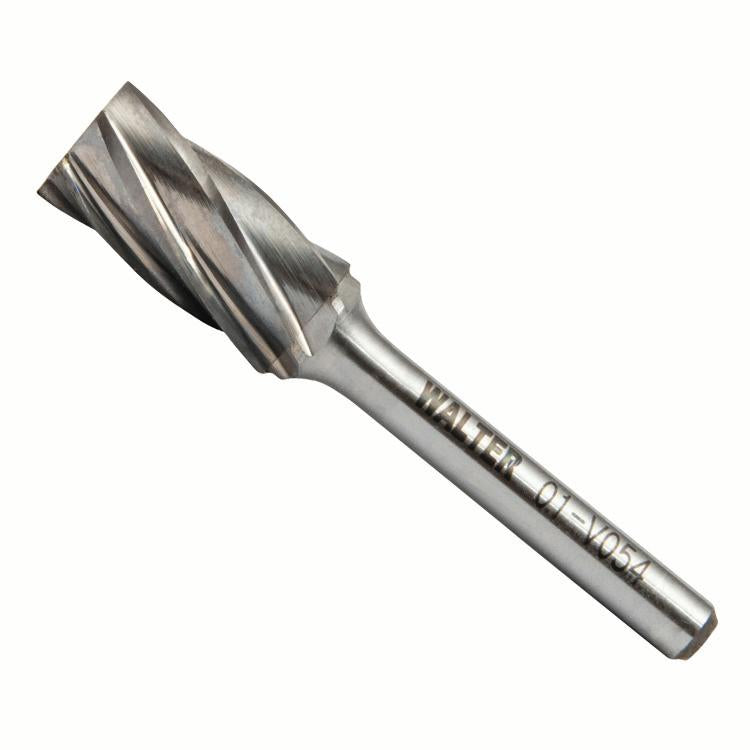 Fraise rotative en carbure Walter 01V054 SA-5, cylindrique, taille non ferreux, queue 1/4 po