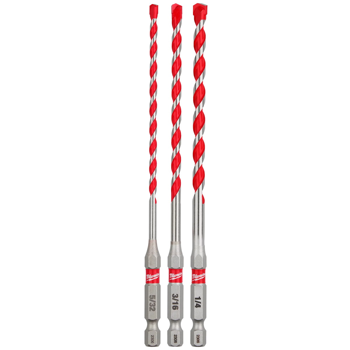 Jeu de 3 forets au carbure pour perceuse à percussion Milwaukee 48-20-9050
