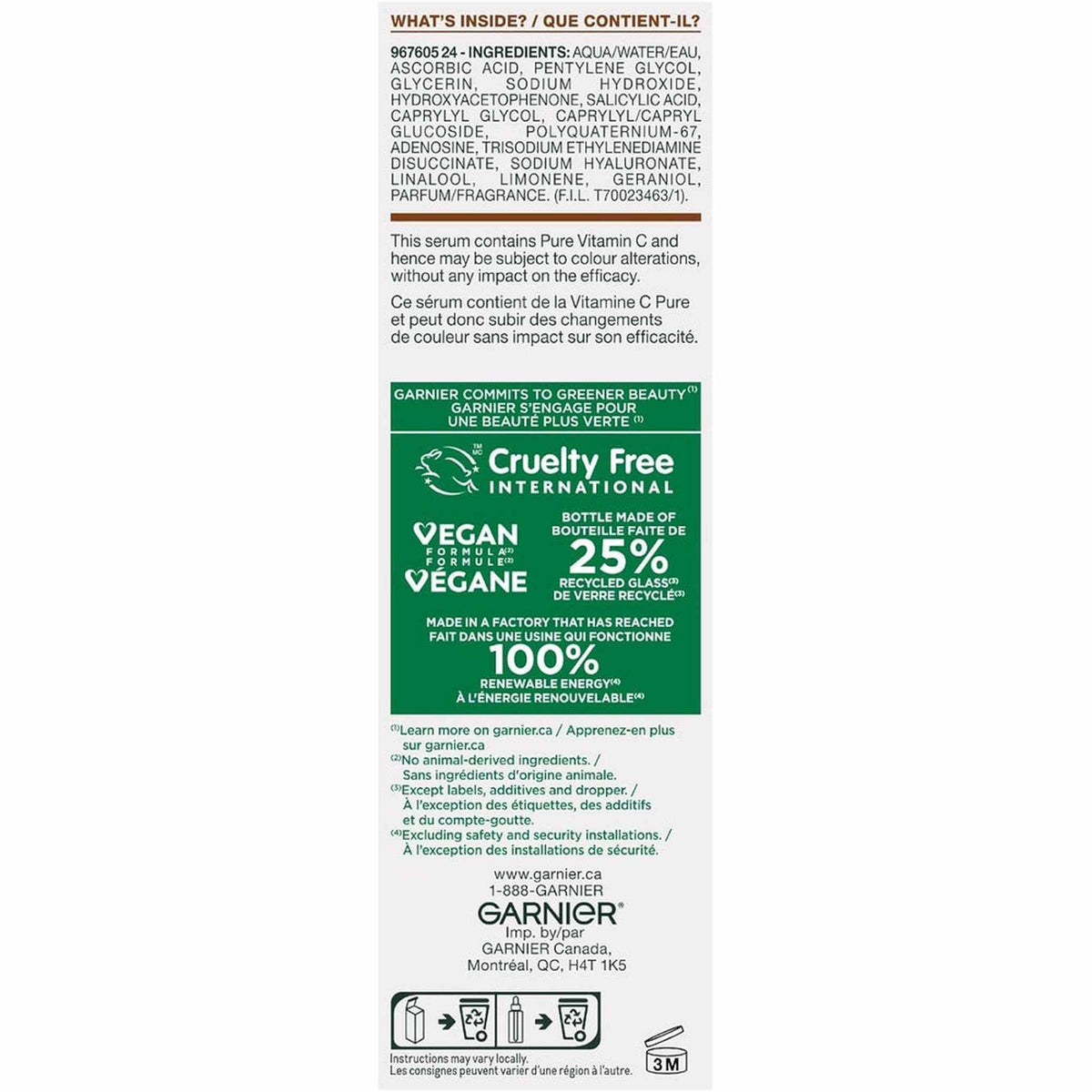 Garnier SΓ©rum Nuit Vitamine C - RΓ©gΓ©nΓ©ration & Γclat
