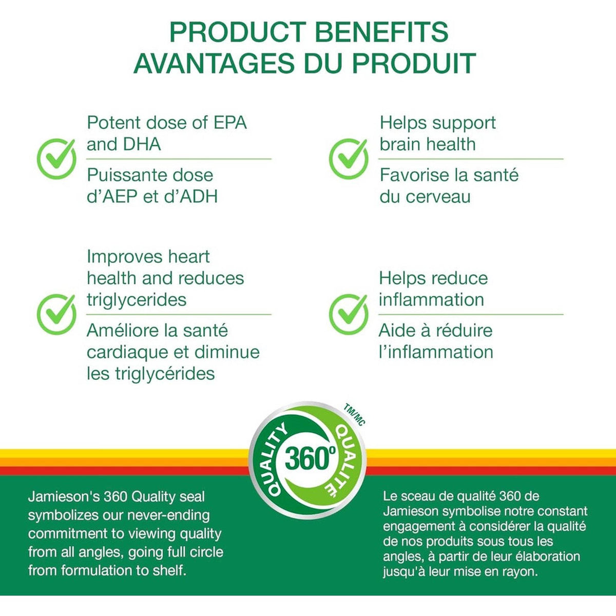 Jamieson Omega-3 Select 1000mg – EPA 300mg & DHA 200mg – 200 Gélules