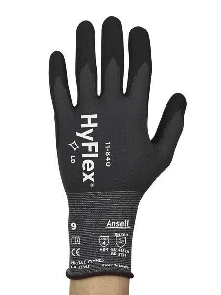 Gants de travail enduits de nitrile mousse Ansell HyFlex 11-840