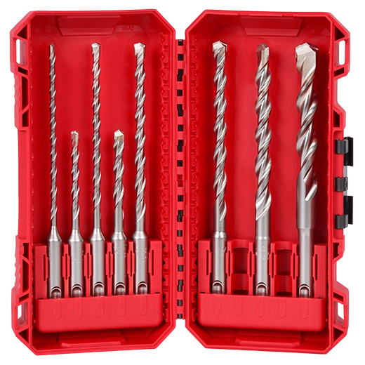 Coffret de 8 forets SDS-Plus à 2 tranchants, 5/32 à 1/2 po, Milwaukee 48-20-7673