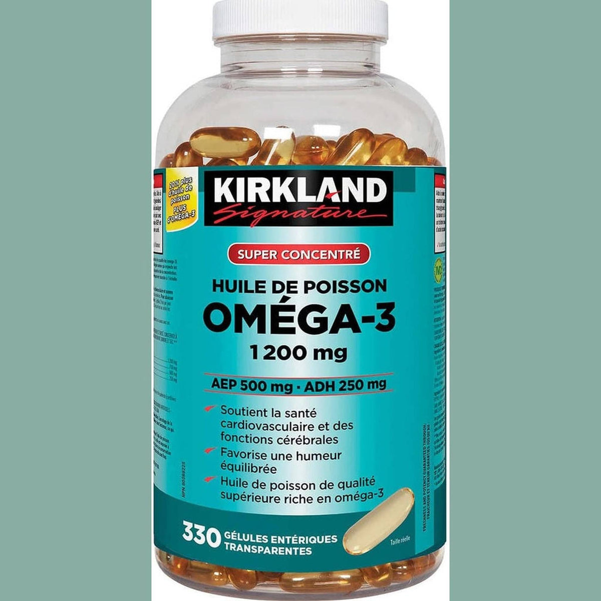 Kirkland Signature Omega-3 1200mg Super Concentrate – 330 Softgels