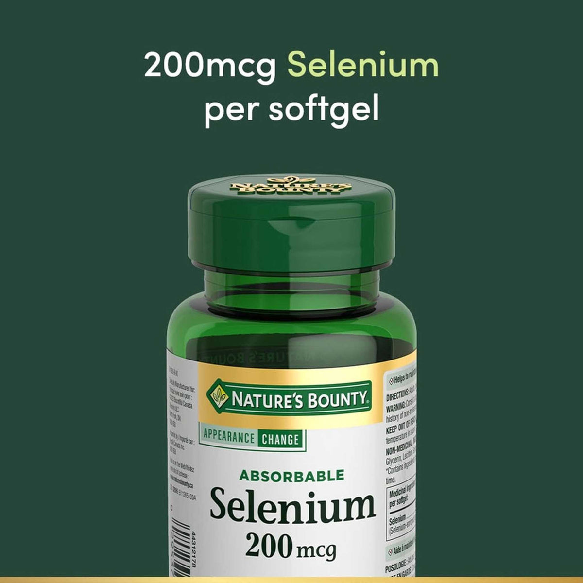Nature's Bounty Absorbable Selenium 200mcg – 100 Softgels