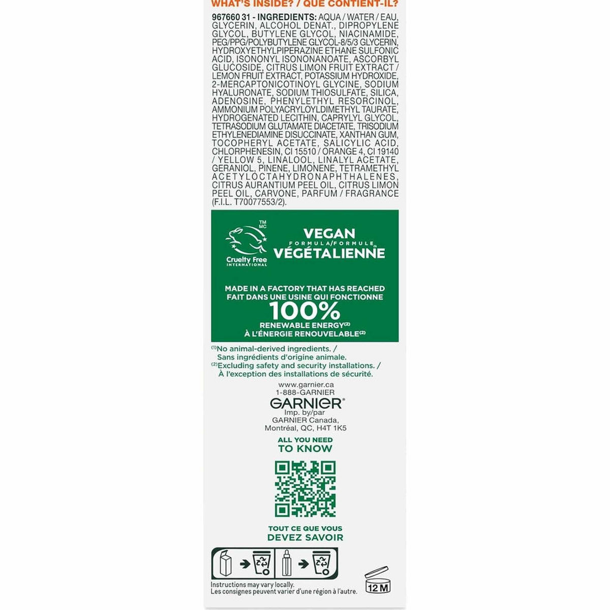 Garnier SΓ©rum Jour Vitamine C - Γclat Intense