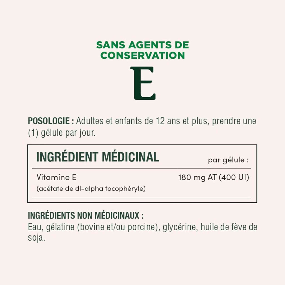 Nature's Bounty Vitamine E 400 UI – 200 Gélules – Antioxydant Sans Conservateurs