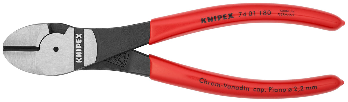 Pince coupante de côté à levier renforcé Knipex 74 01 180, 7-1/4 po