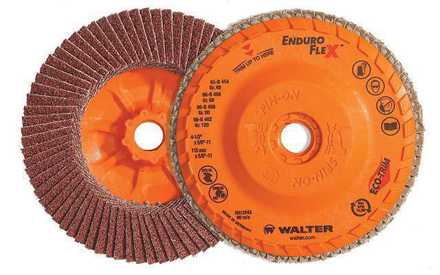 Disque à lamelles Walter ENDURO-FLEX 15R604 type 27, 6 po (152 mm), grain 40, alésage 7/8 po, zircone-alumine
