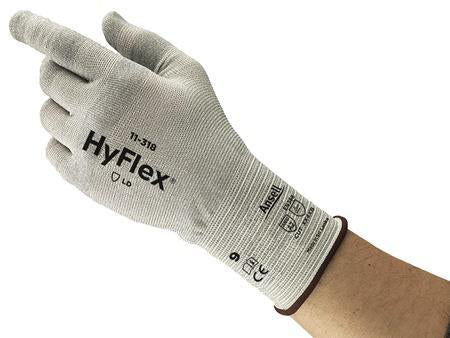 Gants non enduits résistants aux coupures Ansell HyFlex 11-318, calibre 18, ANSI A2, taille 11