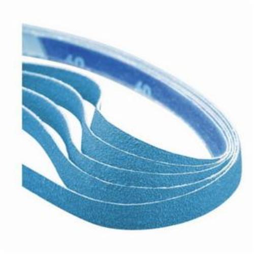 Courroie de ponçage à ruban Norton BlueFire R823P en alumine-zircone, 1/2 x 18 po, grain 80, paquet de 5
