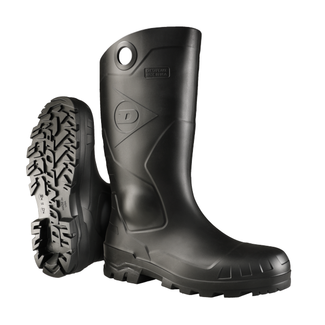 Botte de travail en PVC Dunlop 86776 Chesapeake, embout en acier, noire