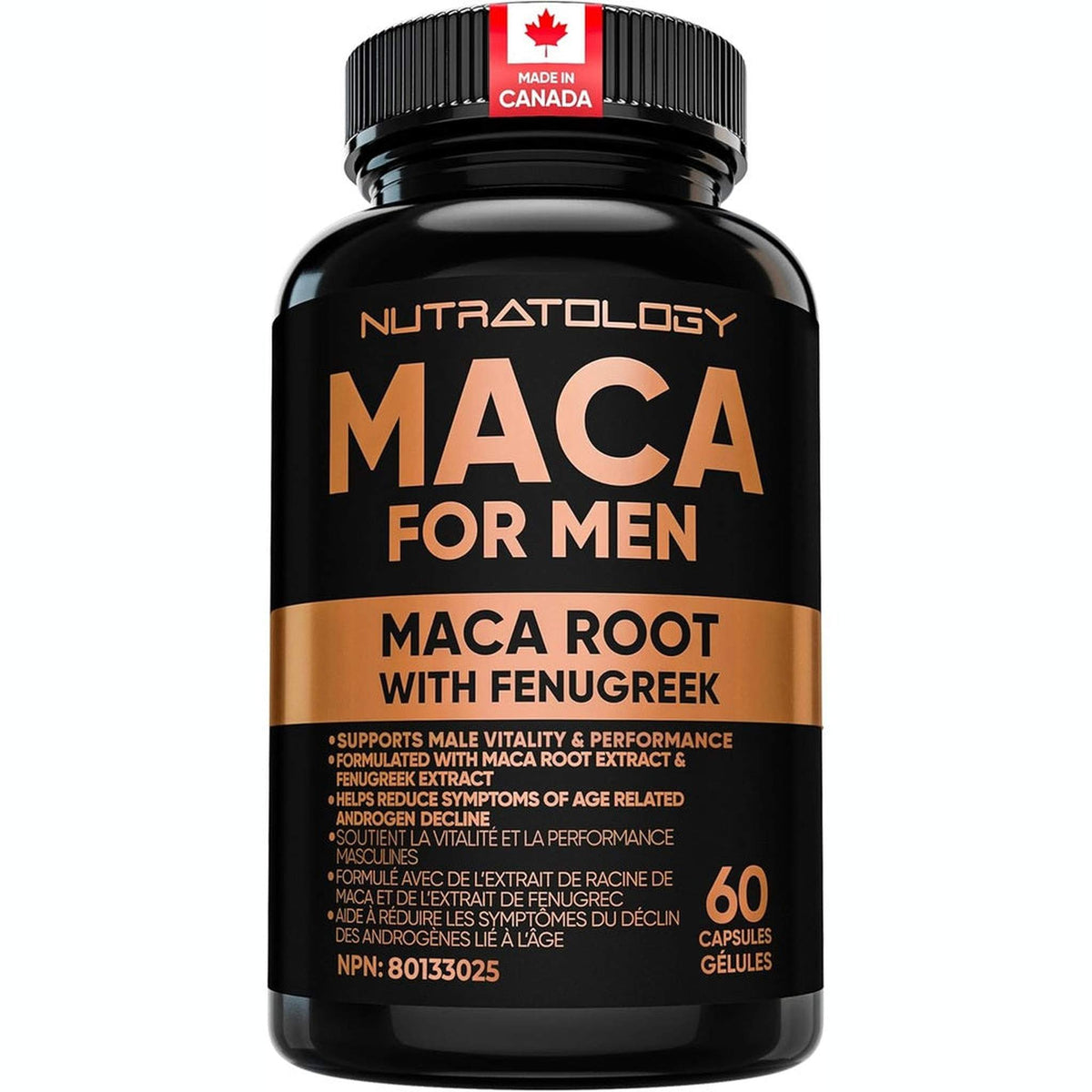Maca pour Homme avec Fenugreek – 60 Capsules