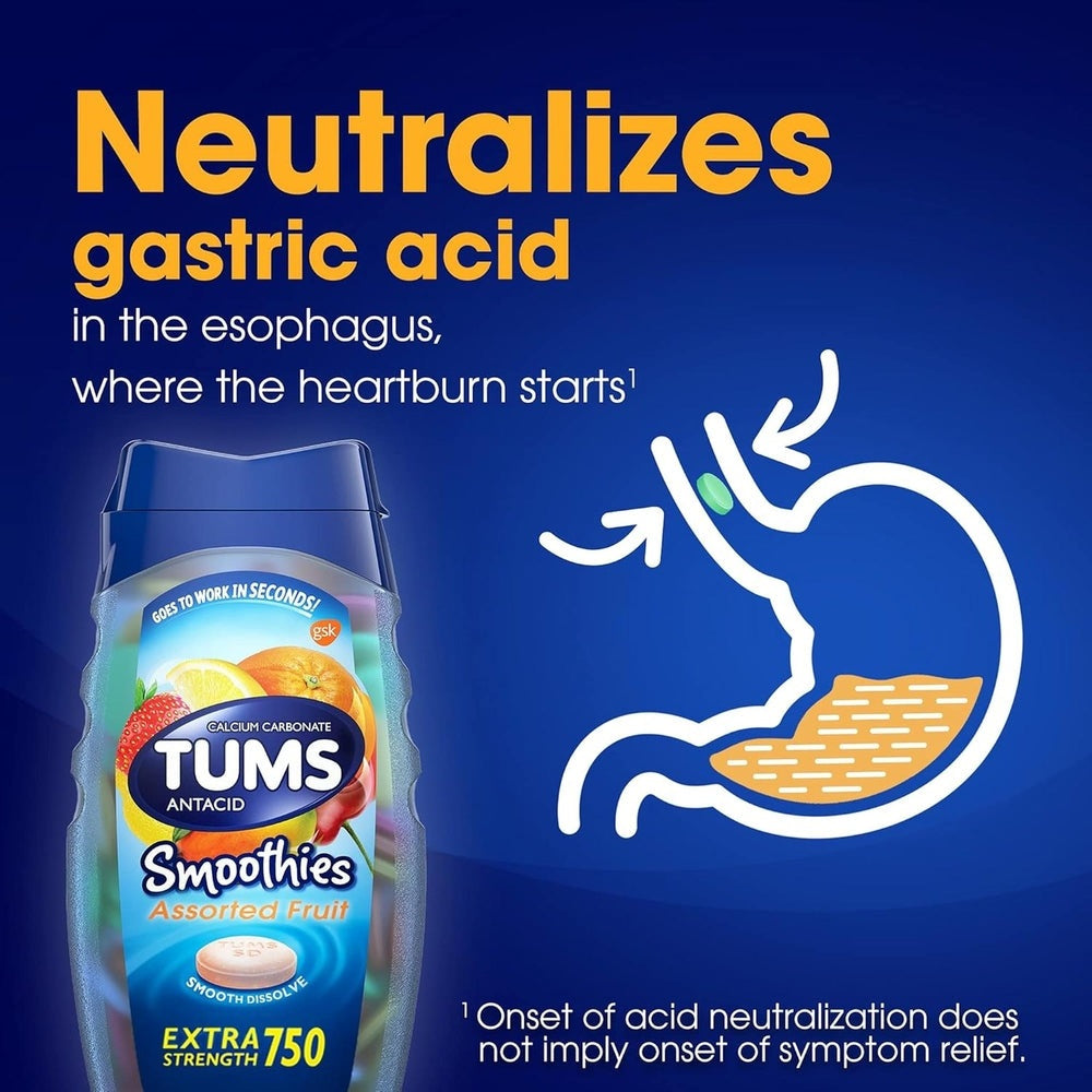 Tums Ultra Strength Antacid – 200 Tablets – Peppermint, Assorted Fruit & Smoothies