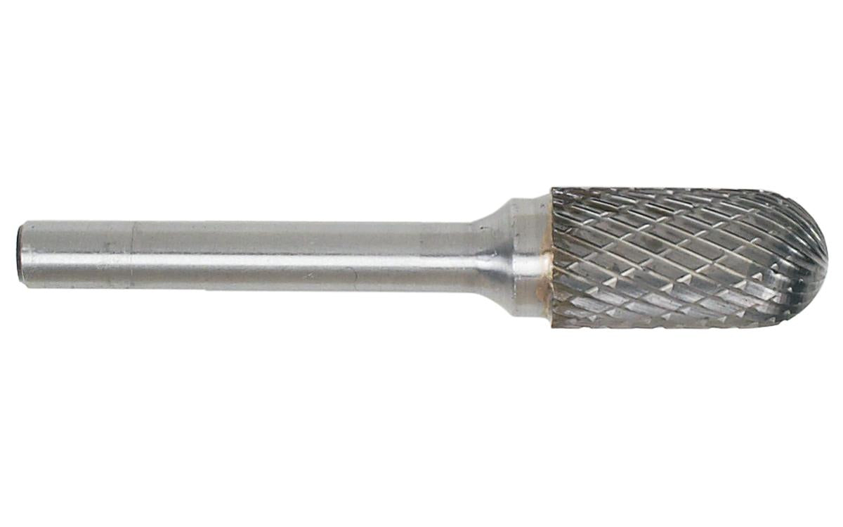 Fraise rotative carbure Walter 01V005, cylindrique à bout sphérique, taille double, diamètre de coupe 1/4 po, longueur de coupe 5/8 po, queue 1/4 po