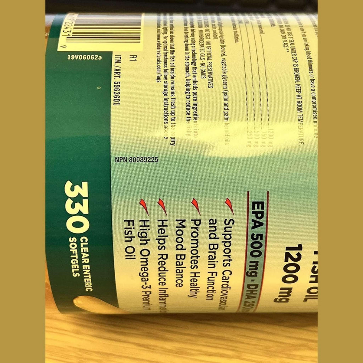 Kirkland Signature Omega-3 1200mg Super Concentrate – 330 Softgels