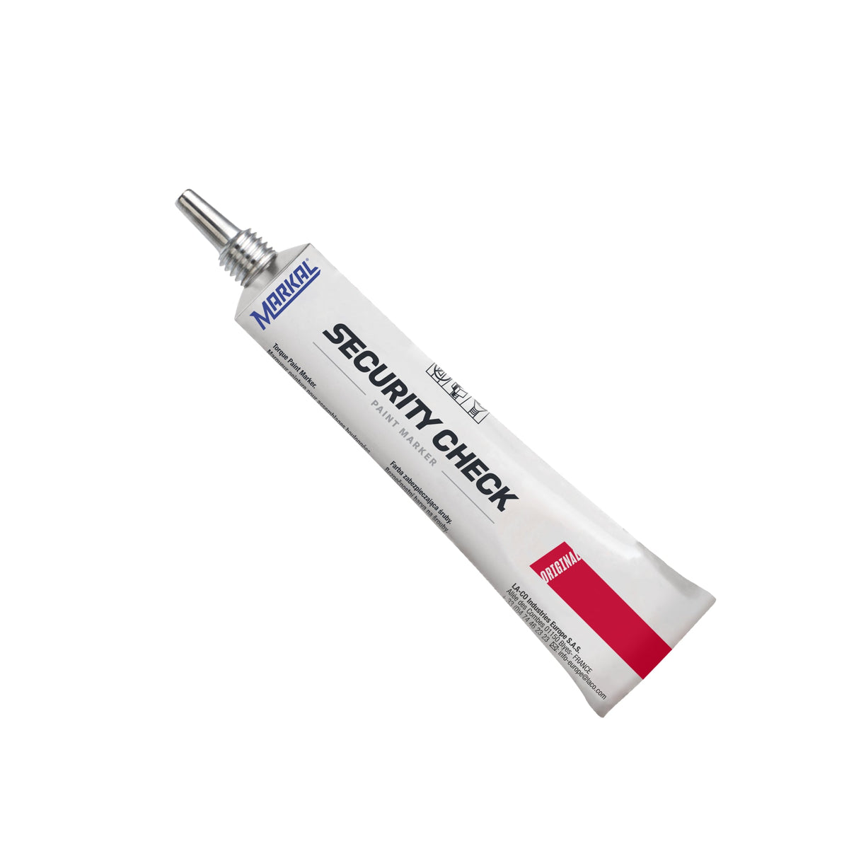 Marqueur Markal Security Check pour témoin de serrage et d'altération, rouge, tube de 50 ml