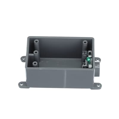 Boîte d’appareillage PVC Carlon FSEB-050, 1 poste, entrée 1/2 po, 18 po³, grise