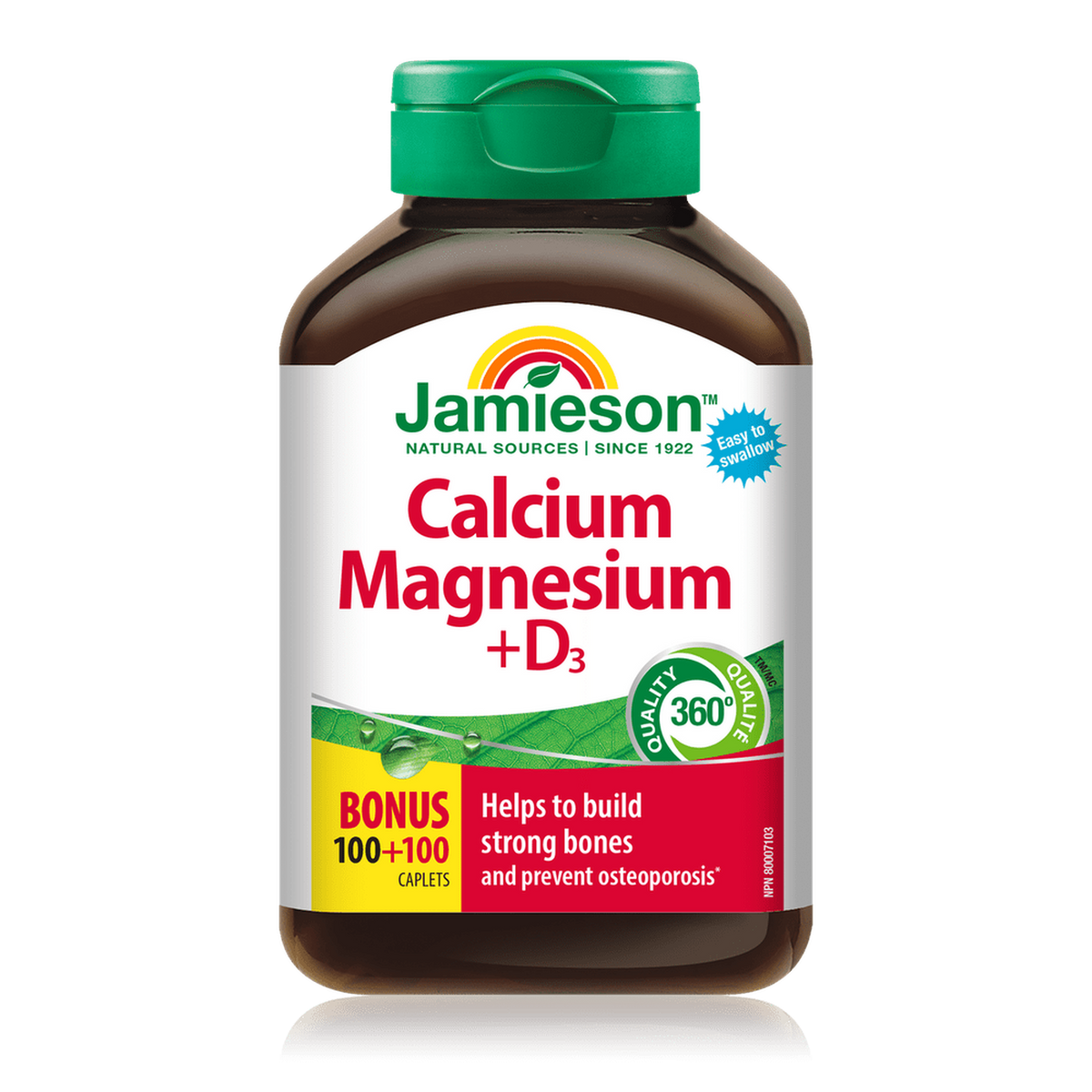 Calcium + Magnesium + Vitamin D3 - Optimal Bone Health | 500 Capsules